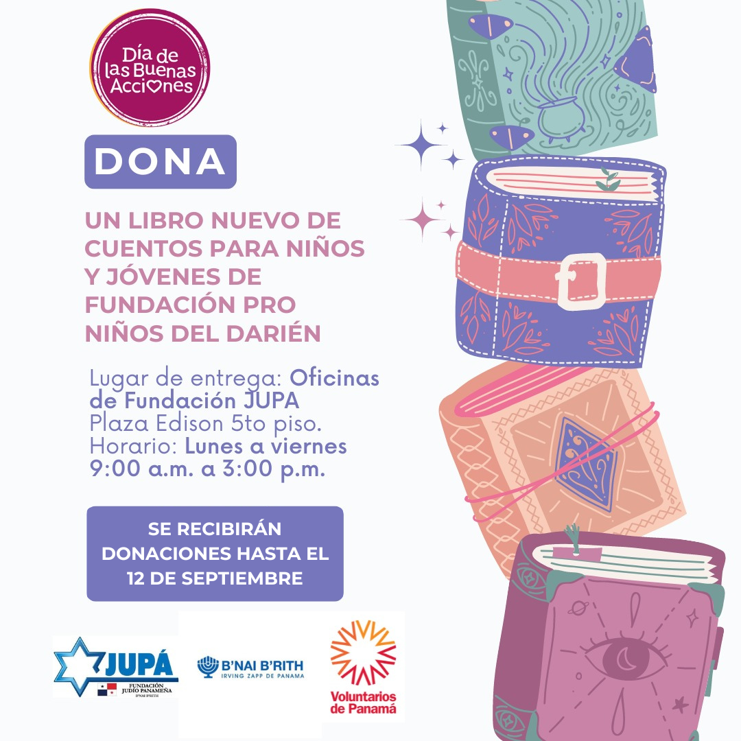 Recaudación de libros a beneficio de la Fundación Pro Niños del Darién